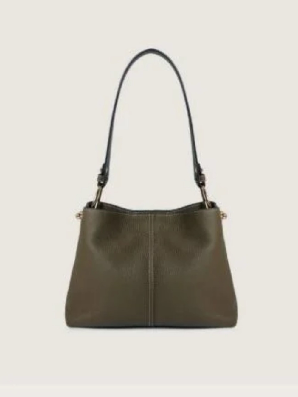Strathberry Green Pebble Leather Lana Shoulder Bag Size Medium